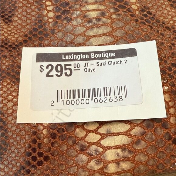 MOLLY G Genuine Leather Snakeskin Clutch